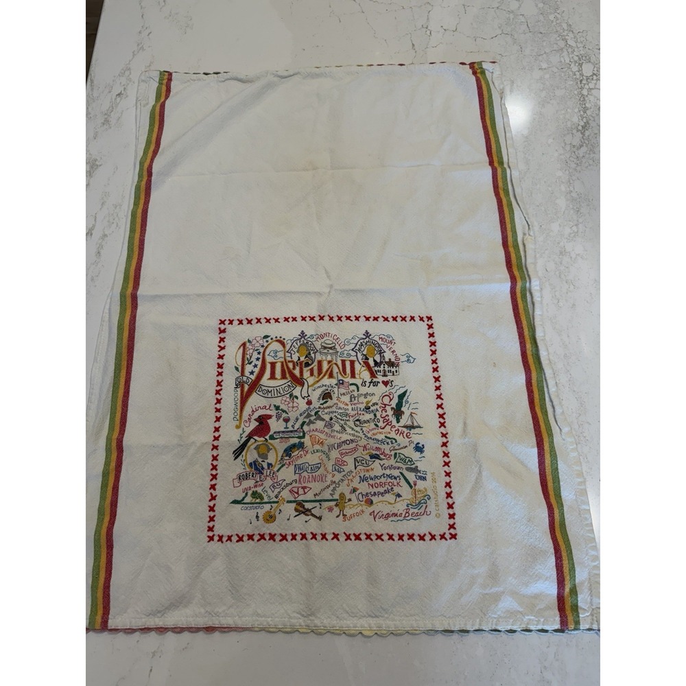 Catstudio Virginia State Geography Dish Towel Map Kitchen Bar Towel I09 2014